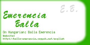 emerencia balla business card